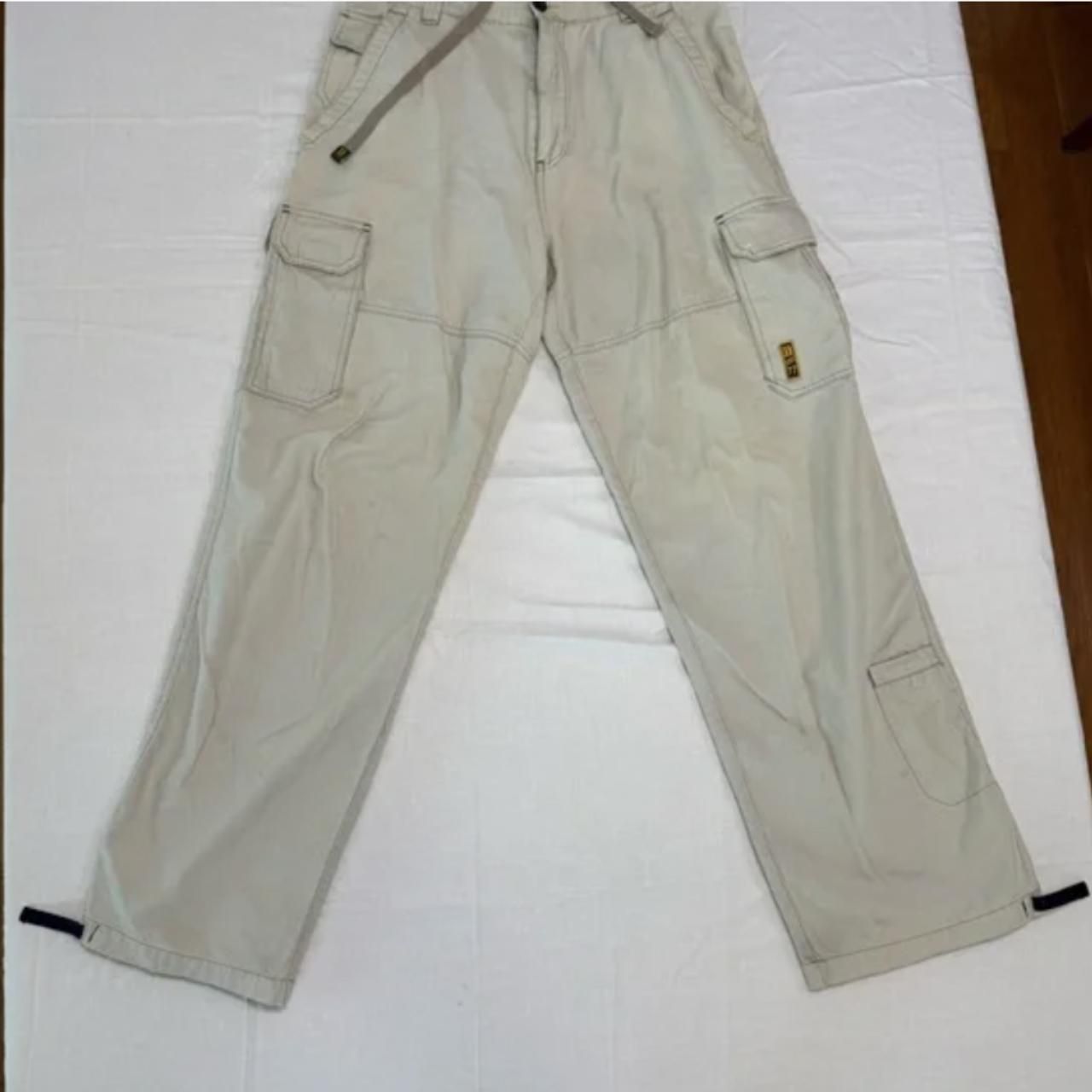 Bugle-Boy Men's Cream And Tan Trousers